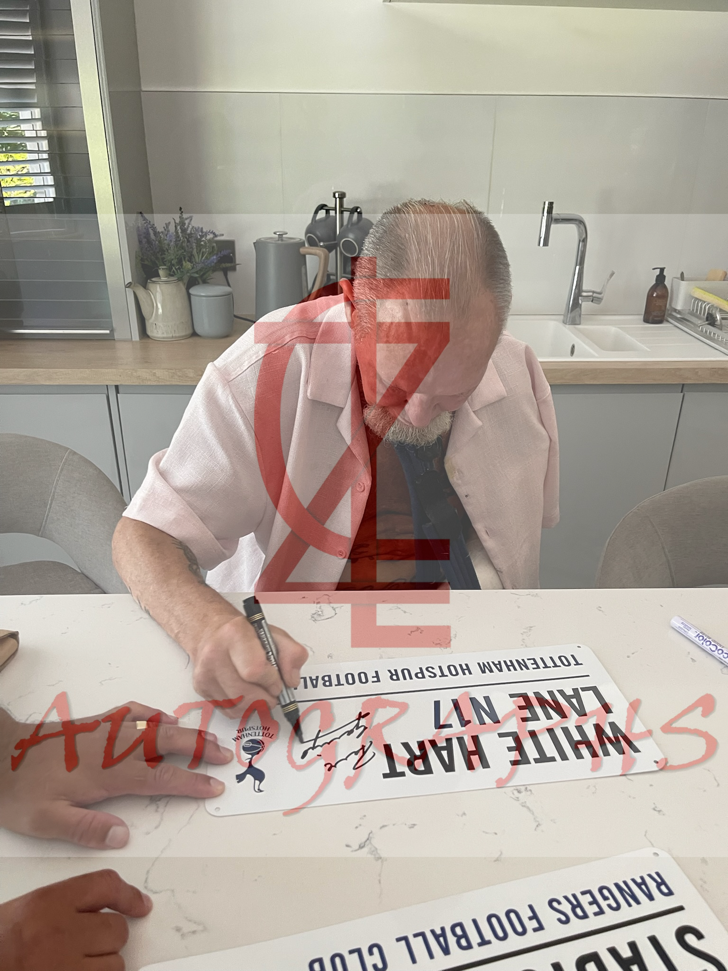 Paul Gascoigne Signed Tottenham Hotspur White Hart Lane Street Sign Proof 1