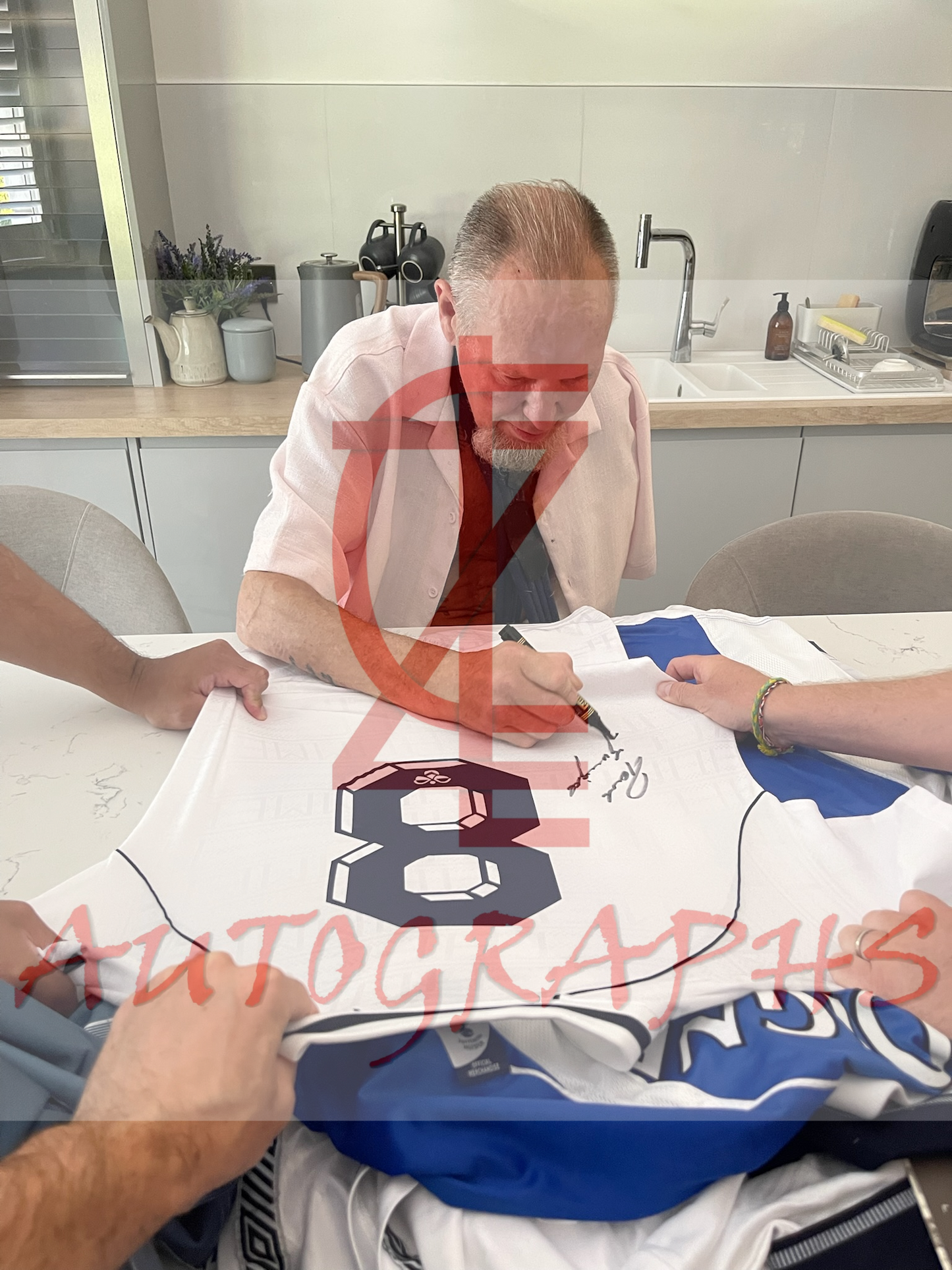 Paul Gazza Gascoigne Back Signed Tottenham Hotspur Football Club 1991 Shirt Proof