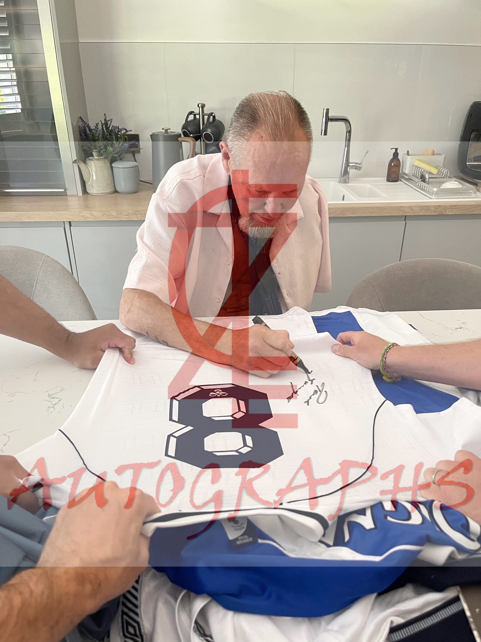 Paul Gazza Gascoigne Back Signed Tottenham Hotspur Football Club 1991 Shirt Proof