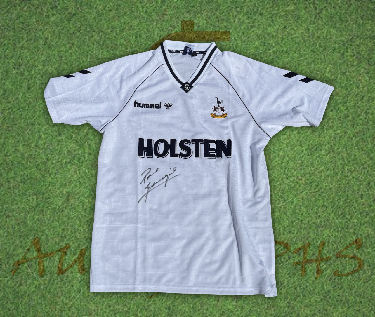 Paul Gazza Gascoigne Front Signed Tottenham Hotspur Football Club 1991 Shirt