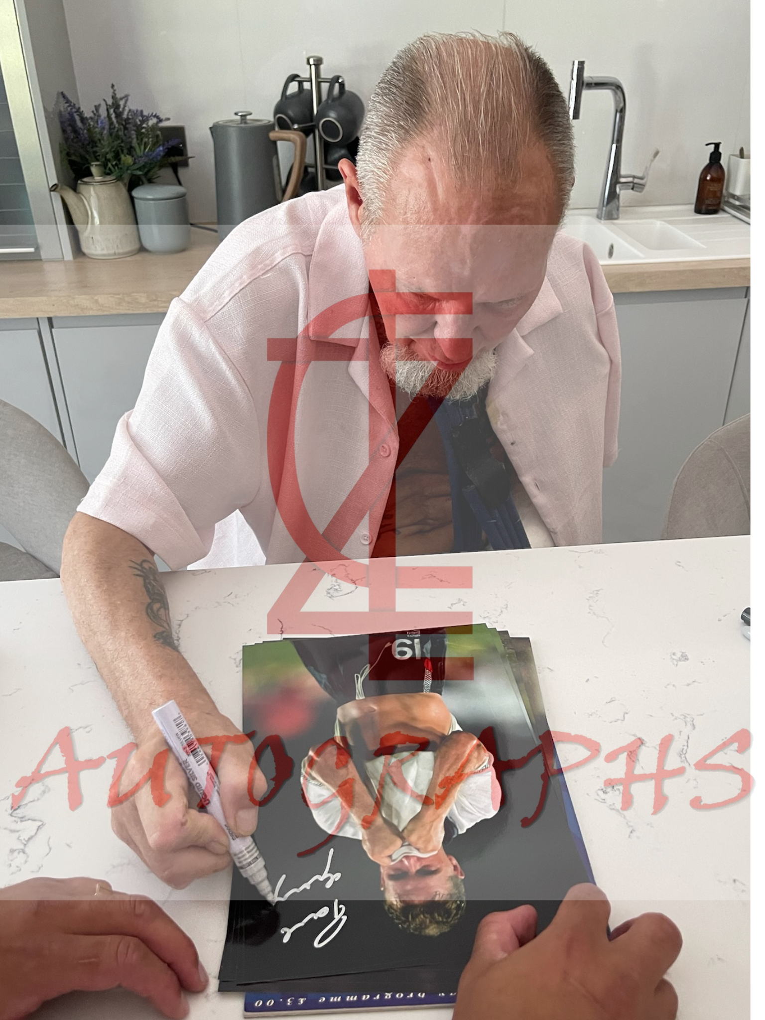 Paul Gazza Gascoigne Signed  England 1990 Tears A4 Photo Proof 1