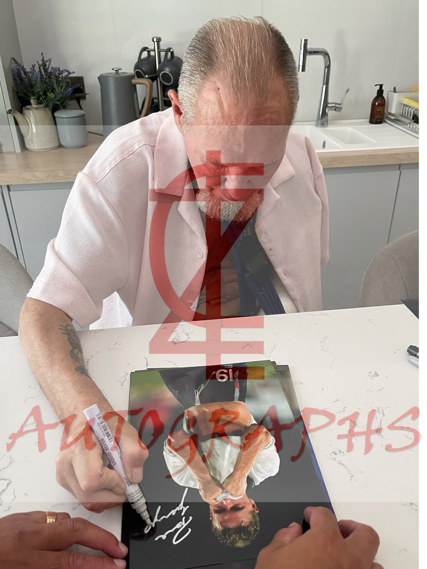 Paul Gazza Gascoigne Signed  England 1990 Tears A4 Photo Proof 2