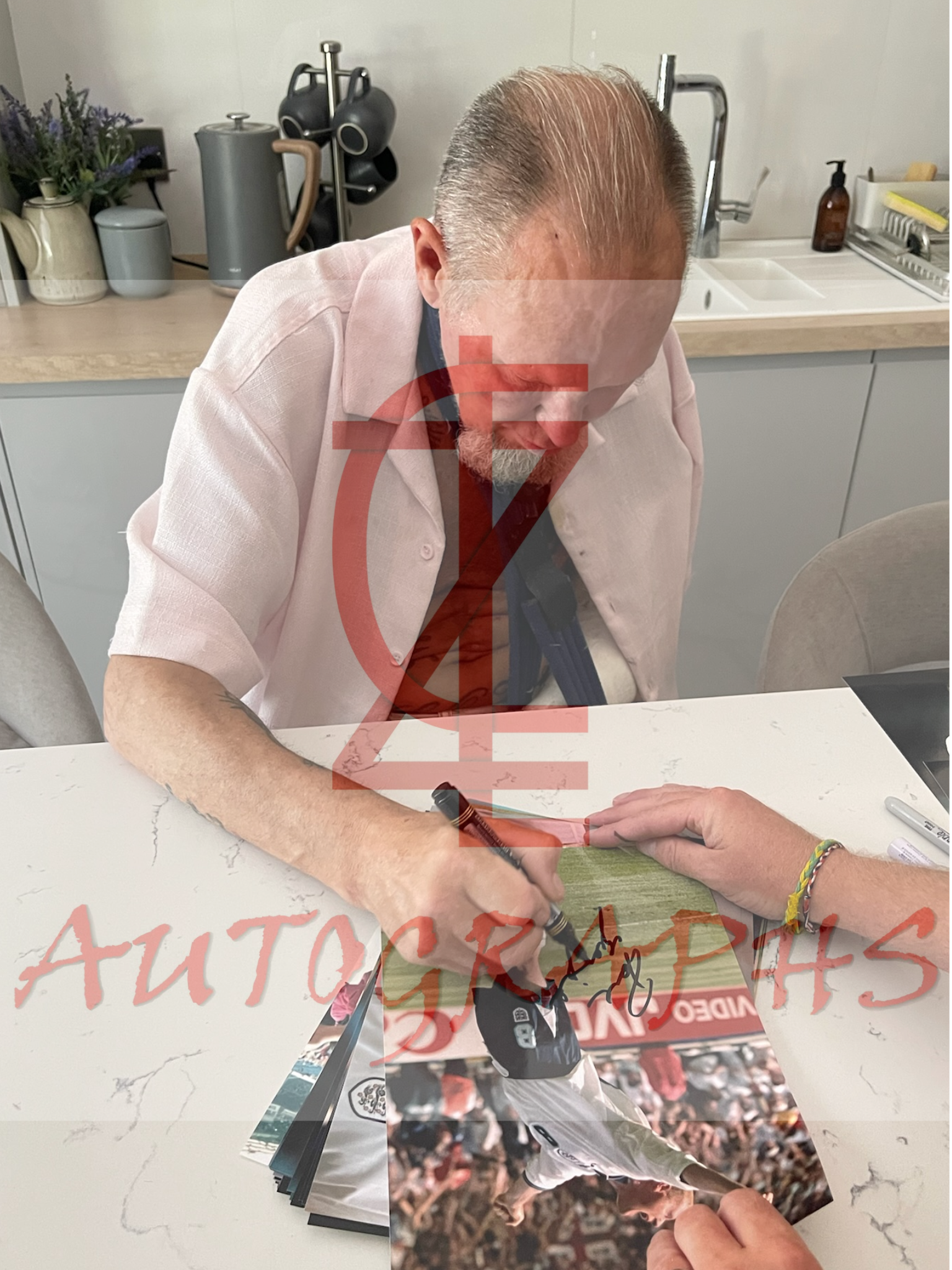 Paul Gazza Gascoigne Signed  England Euro 96 Iconic Celebration A4 Photo Proof 2