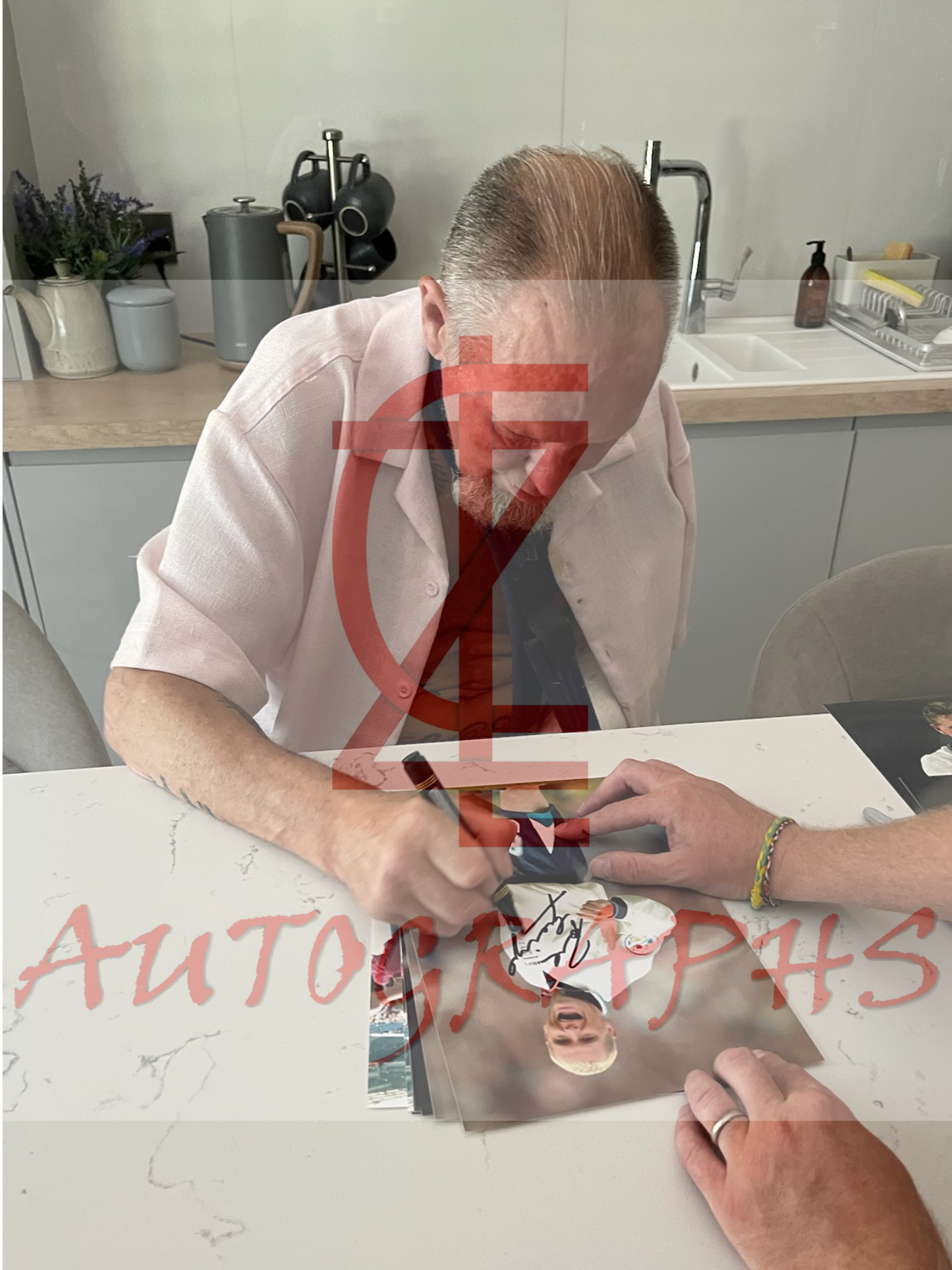 Paul Gazza Gascoigne Signed  England Euro 96 Smile A4 Photo Proof 1