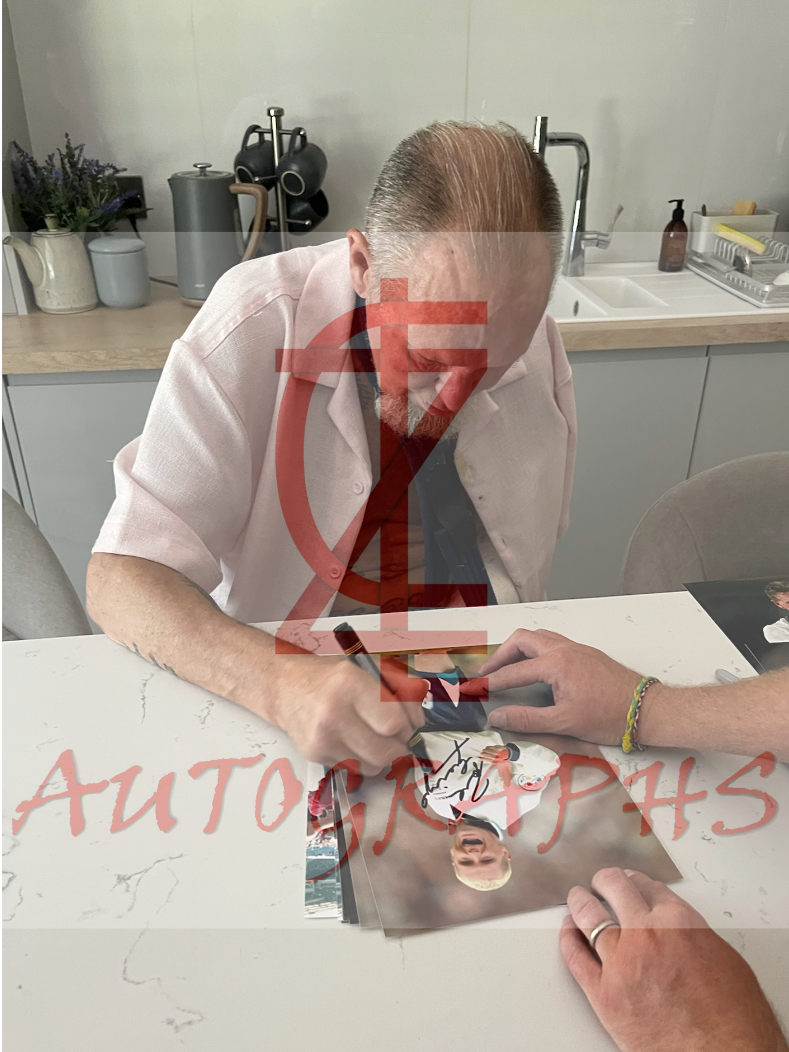 Paul Gazza Gascoigne Signed  England Euro 96 Smile A4 Photo Proof 1