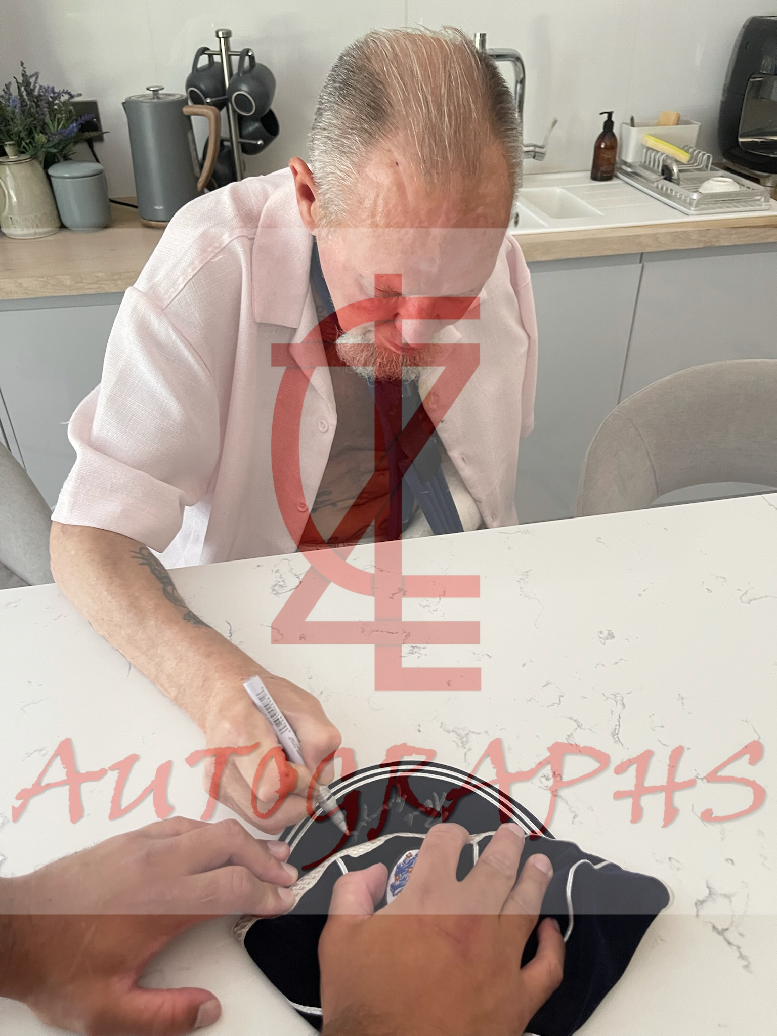 Paul Gazza Gascoigne Signed England Football Cap Proof 2