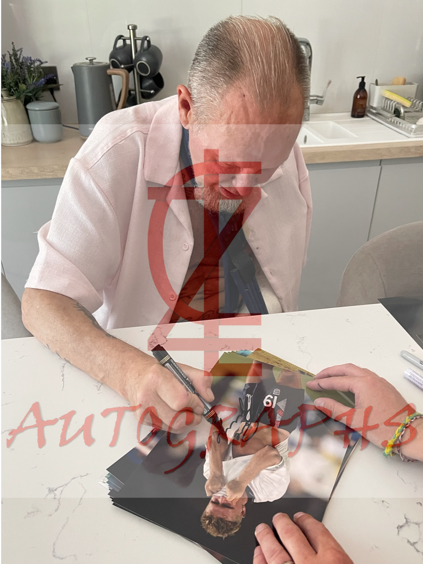 Paul Gazza Gascoigne Signed  England Italia 90 Tears A4 Photo Proof 1