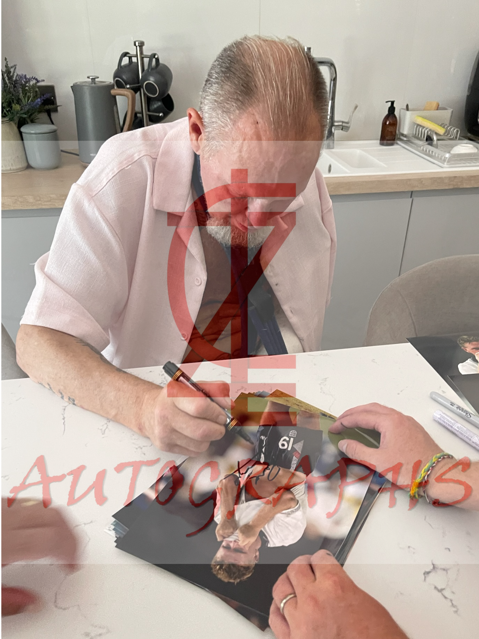 Paul Gazza Gascoigne Signed  England Italia 90 Tears A4 Photo Proof 2