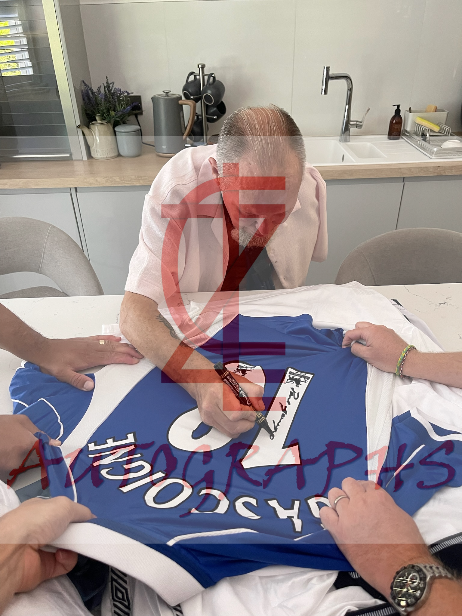Paul Gazza Gascoigne Signed Everton Football Club 2000/01 Shirt Proof