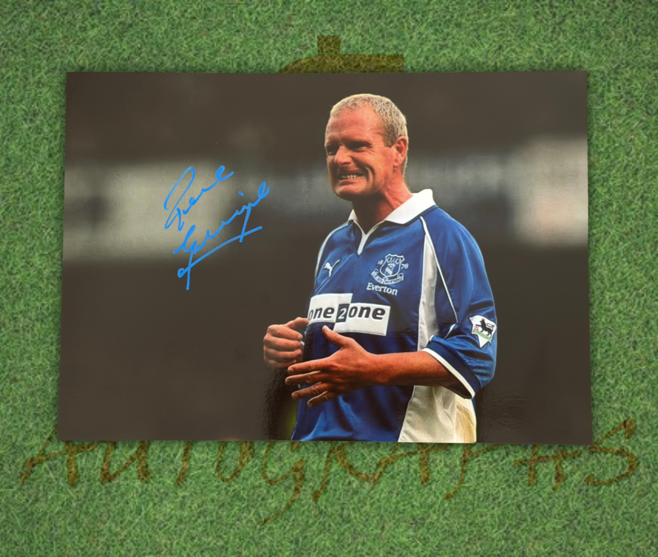 Paul Gazza Gascoigne Signed  Everton Football Club Growl A4 Photo 3