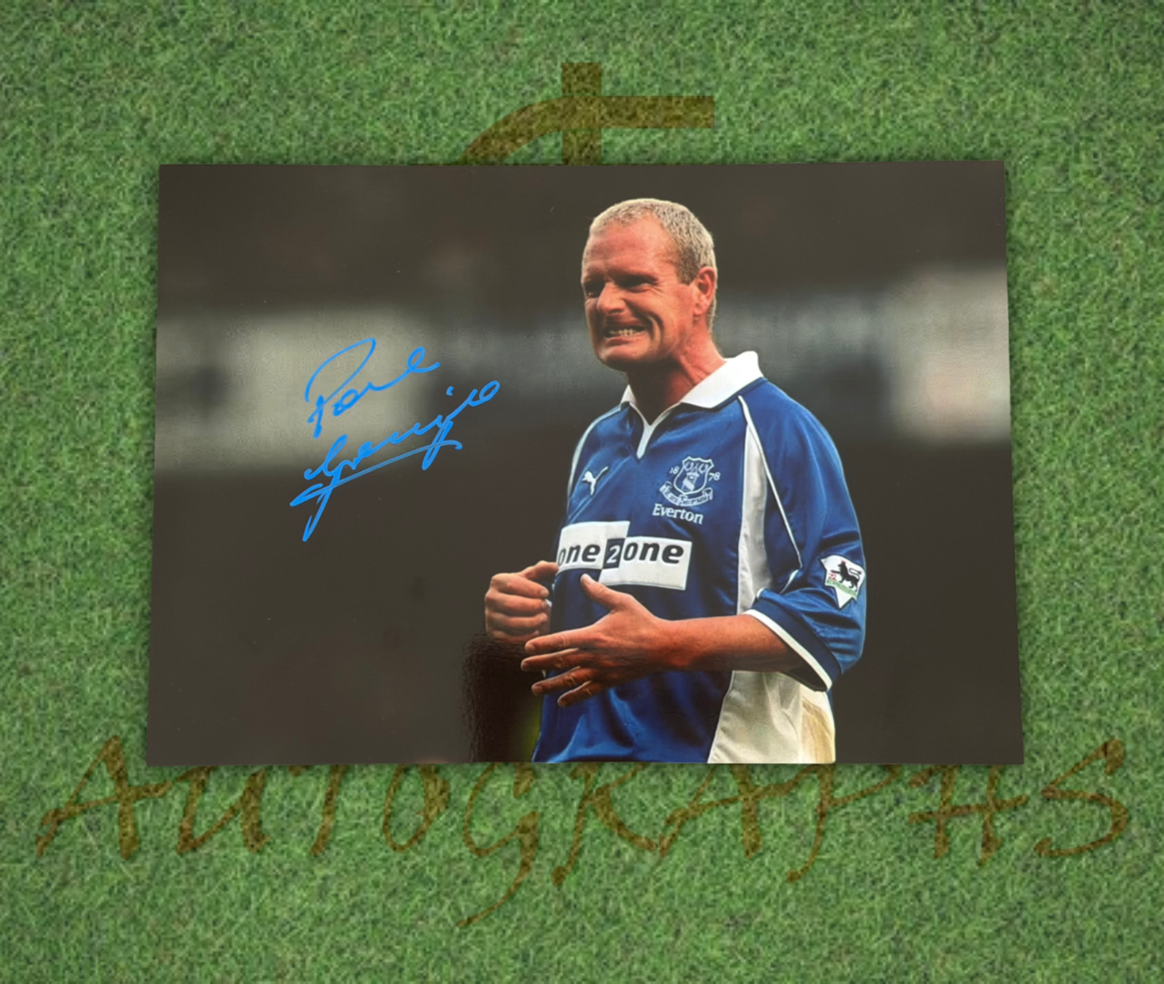 Paul Gazza Gascoigne Signed  Everton Football Club Growl A4 Photo 4