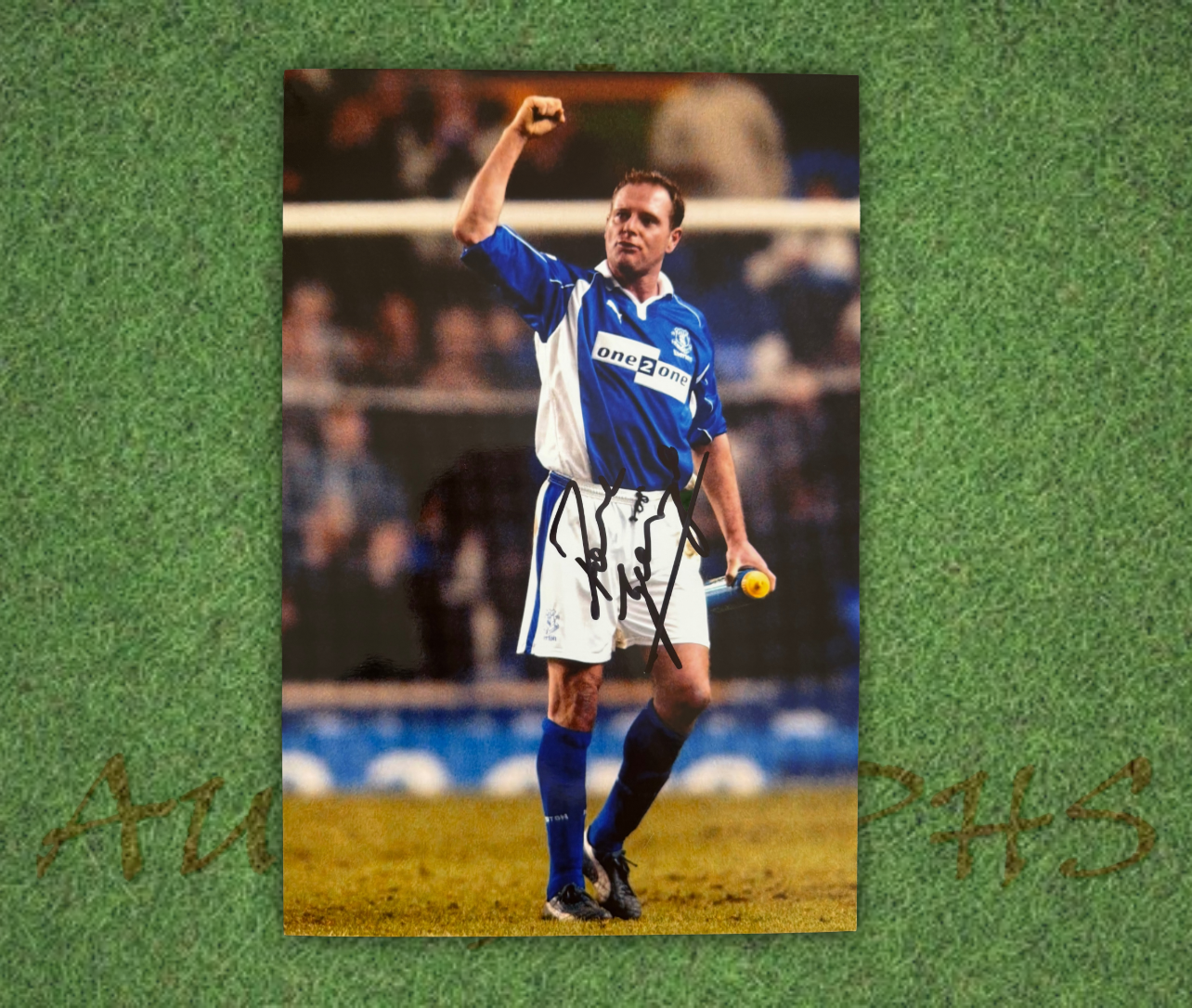 Paul Gazza Gascoigne Signed Everton Football Club Photo 12x8 Photo