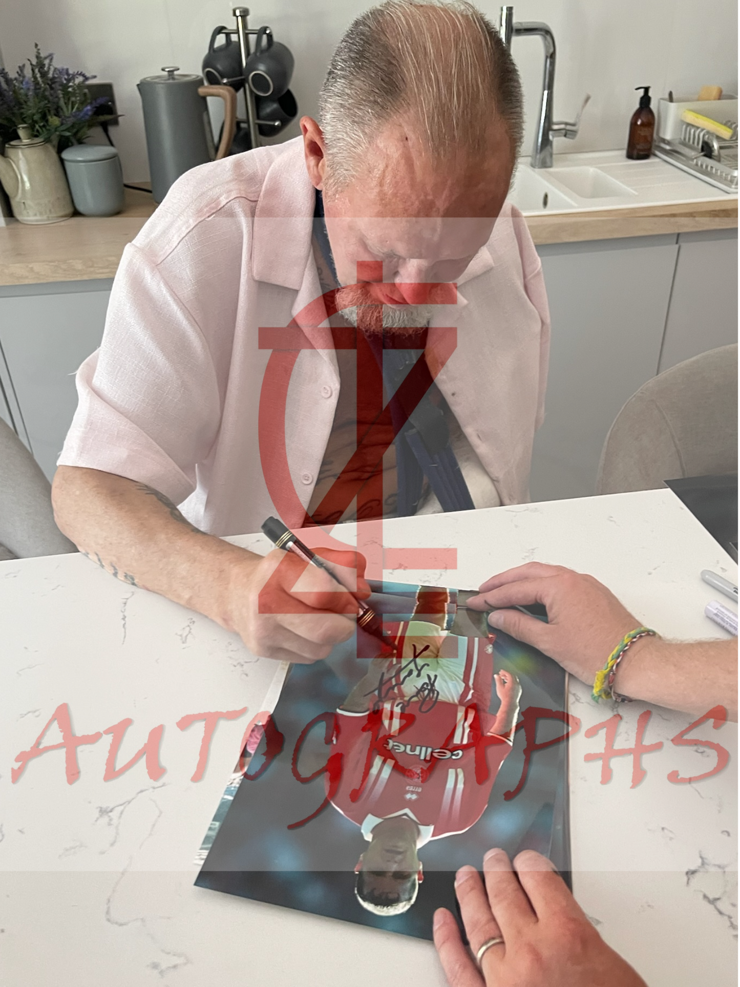 Paul Gazza Gascoigne Signed  Middlesbrough Football Club A4 Photo Proof 2