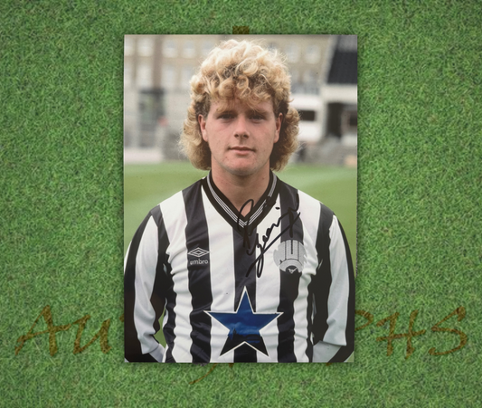 Paul Gazza Gascoigne Signed  Newcastle United Rookie Headshot A4 Photo 1