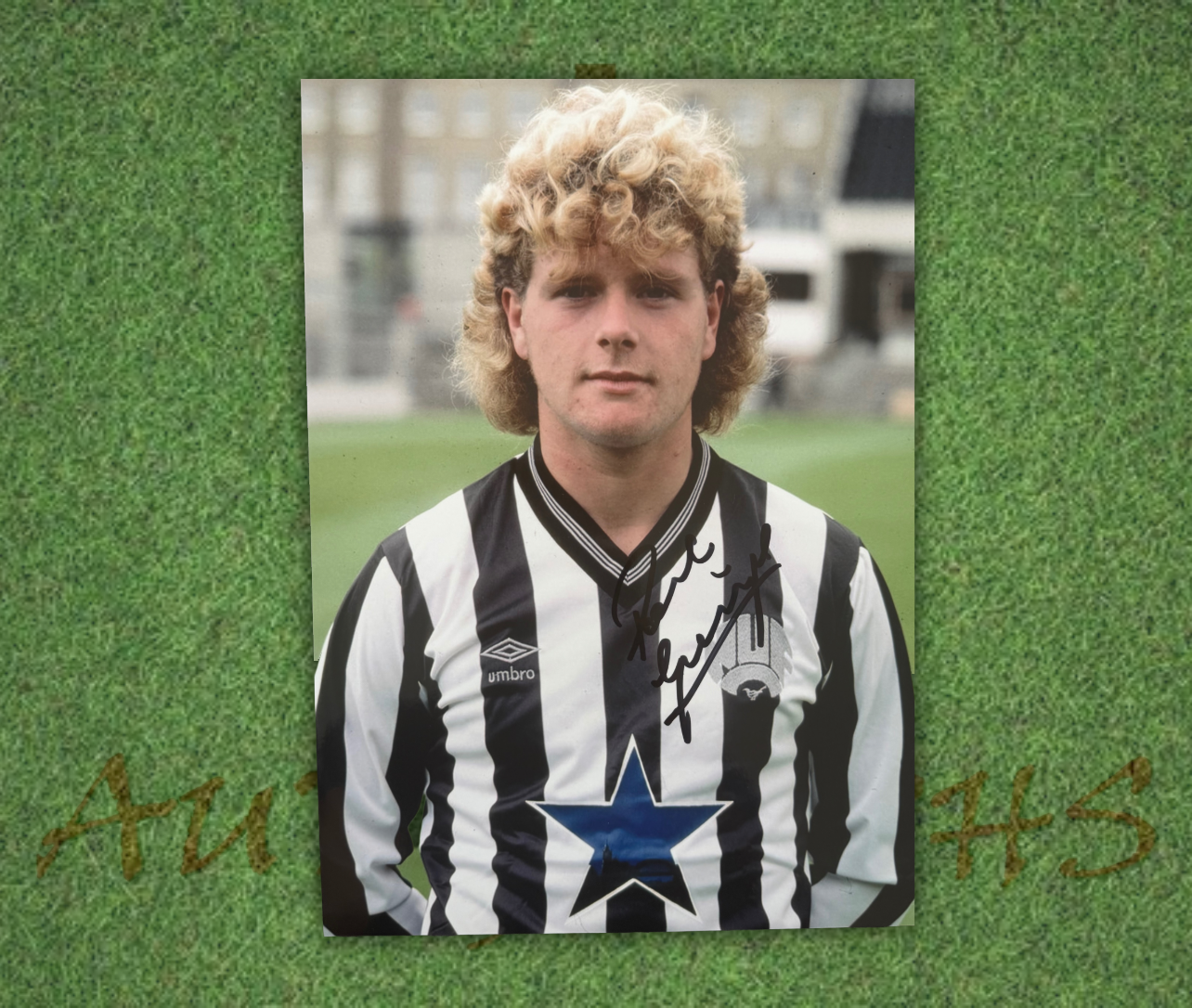 Paul Gazza Gascoigne Signed  Newcastle United Rookie Headshot A4 Photo 2