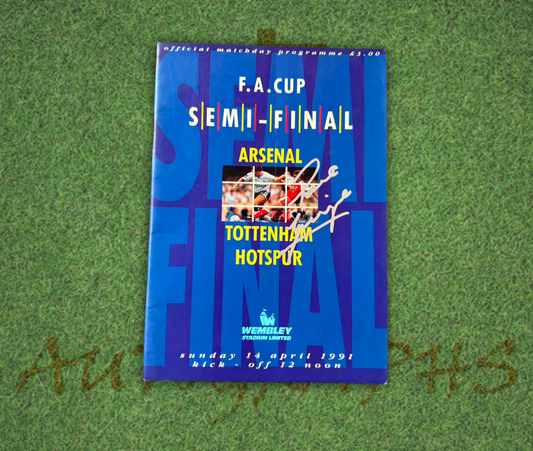 Paul Gazza Gascoigne Signed Programme 1991 FA Cup Semi Final