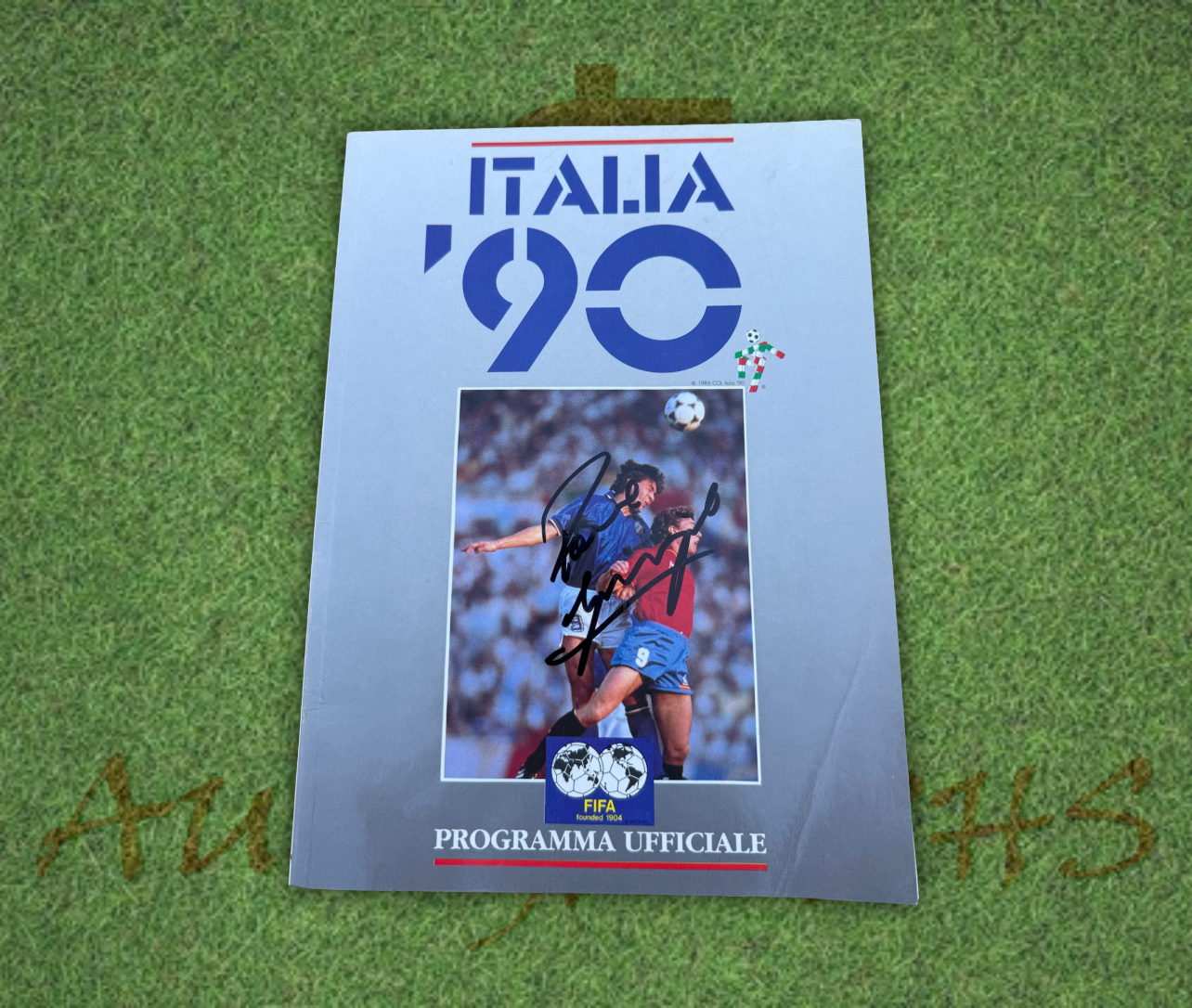 Paul Gazza Gascoigne Signed Programme World Cup Italia 90 2
