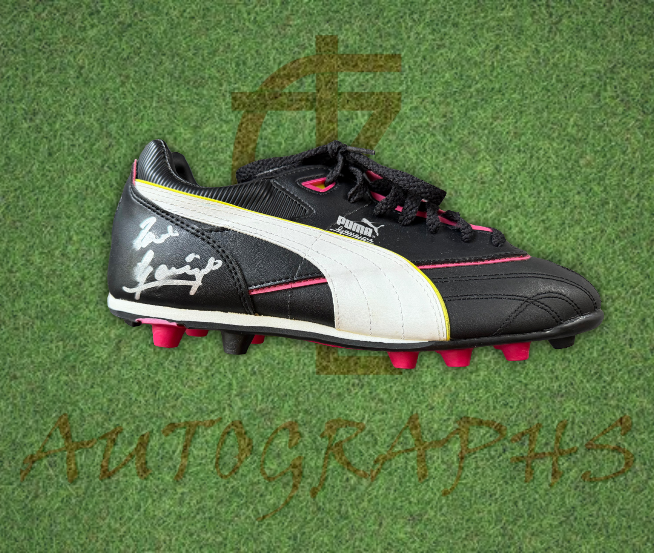 Paul Gazza Gascoigne Signed Puma Gascoigne Pink Boot Pair Right 