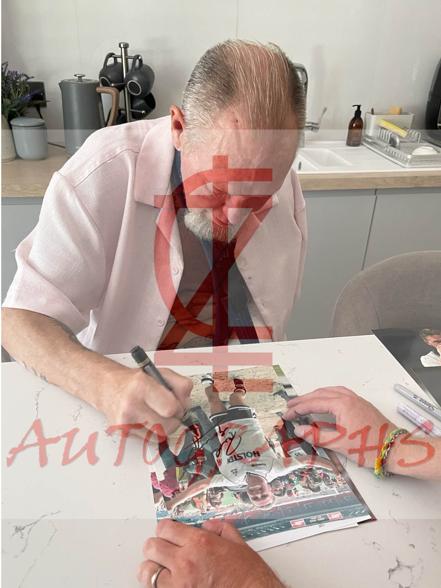 Paul Gazza Gascoigne Signed  Tottenham Hotspur 1991 Wembley A4 Photo Proof 2