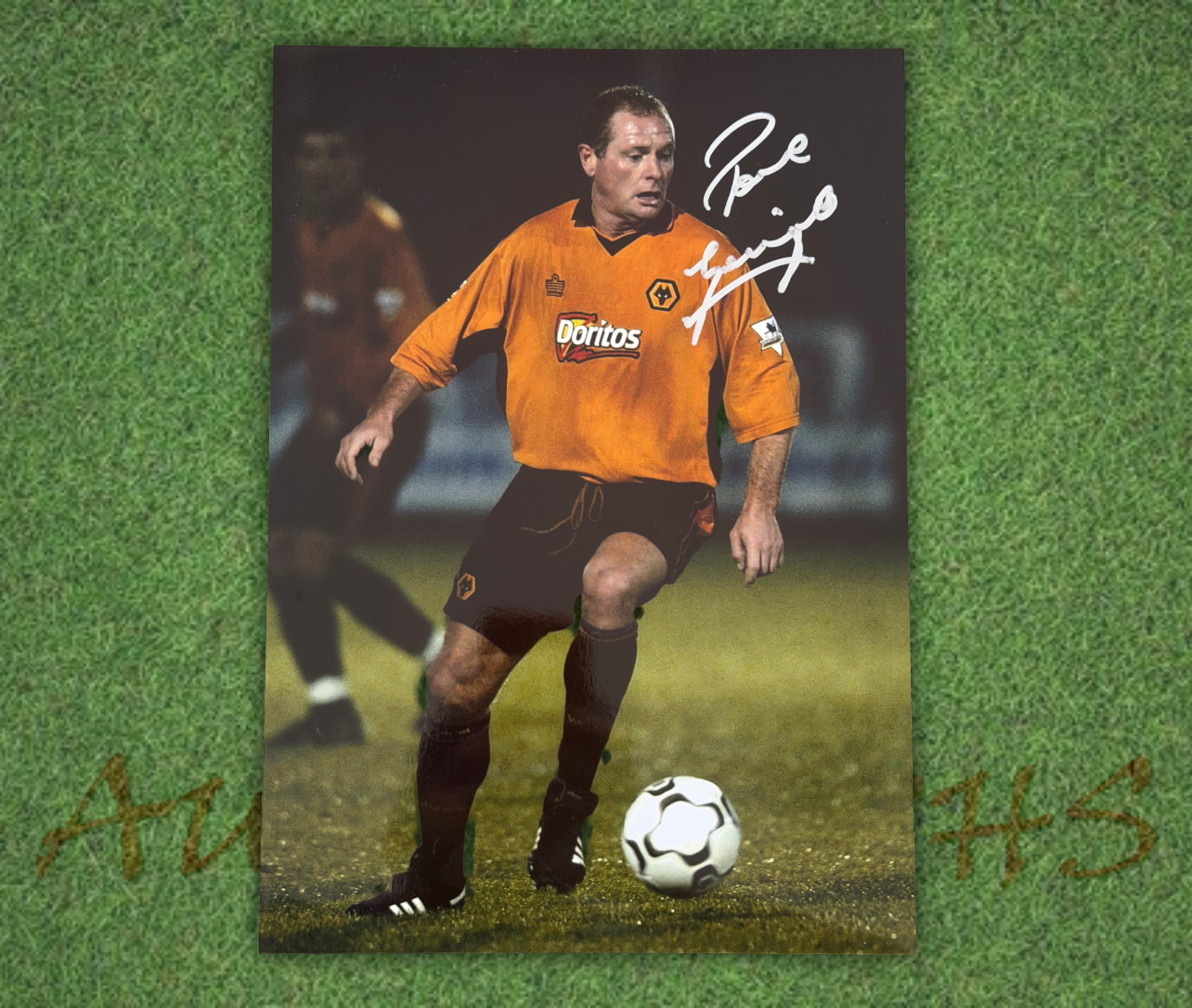 Paul Gazza Gascoigne Signed  Wolverhampton Wanderers Football Club A4 Photo 1
