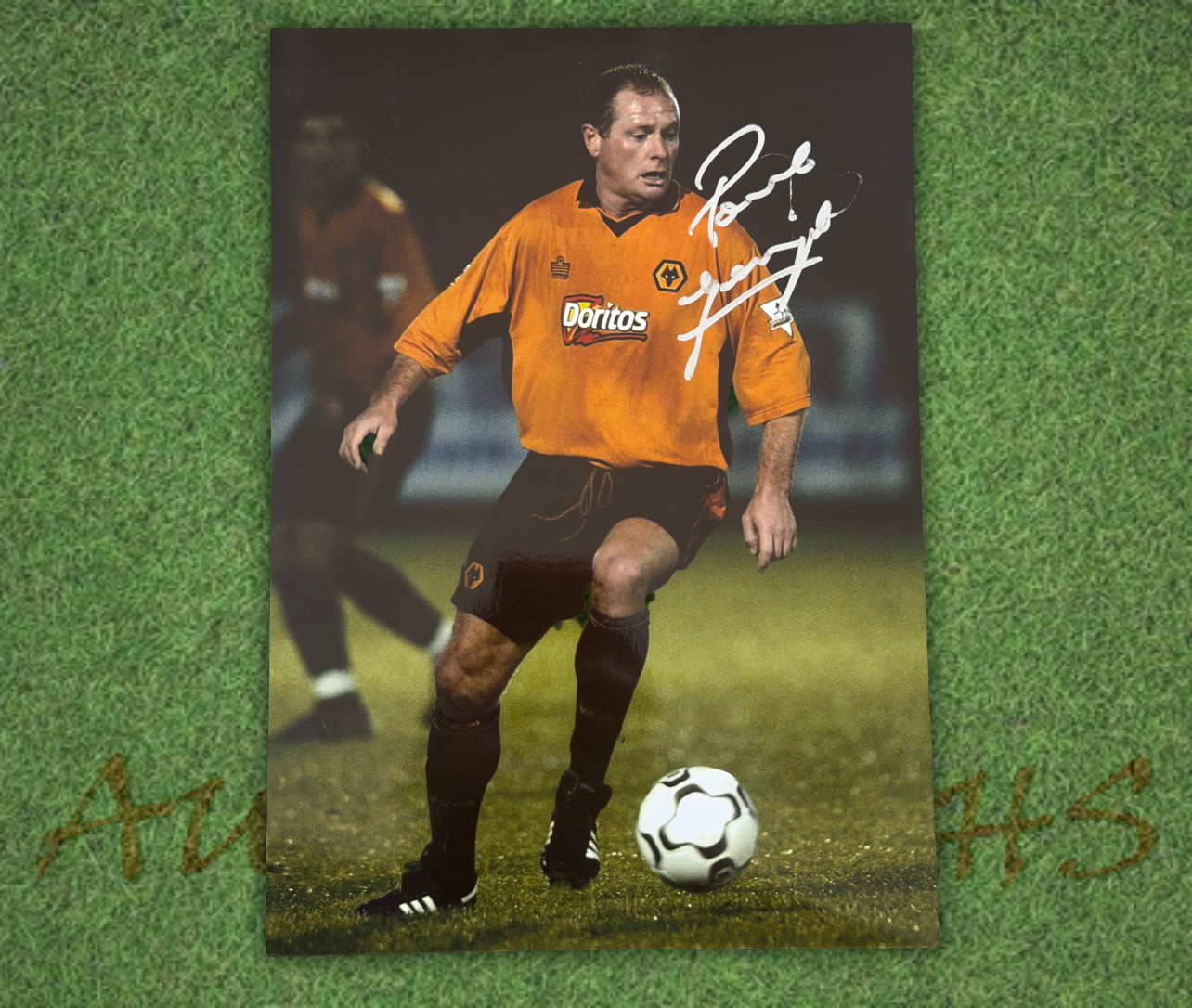 Paul Gazza Gascoigne Signed  Wolverhampton Wanderers Football Club A4 Photo 2