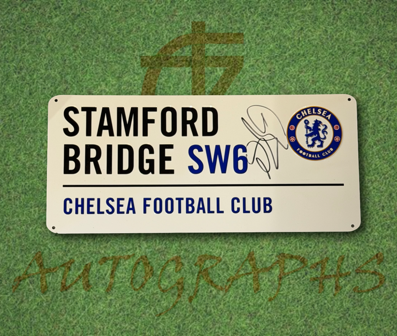 Petr cech Signed Chelsea Football Stamford Bridge Street Sign