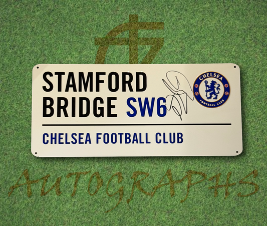 Petr cech Signed Chelsea Football Stamford Bridge Street Sign