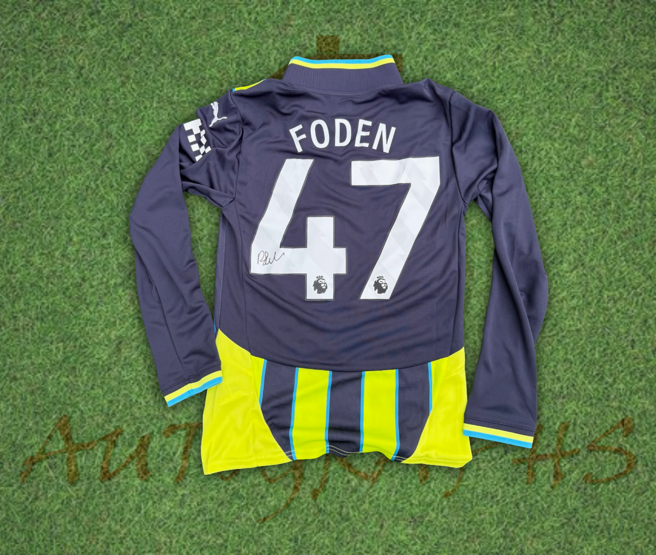 Phil Foden Manchester City Football Club Signed 2024/25 Away Shirt-Signed Shirt-ZCL Autographs-ZCL Autographs