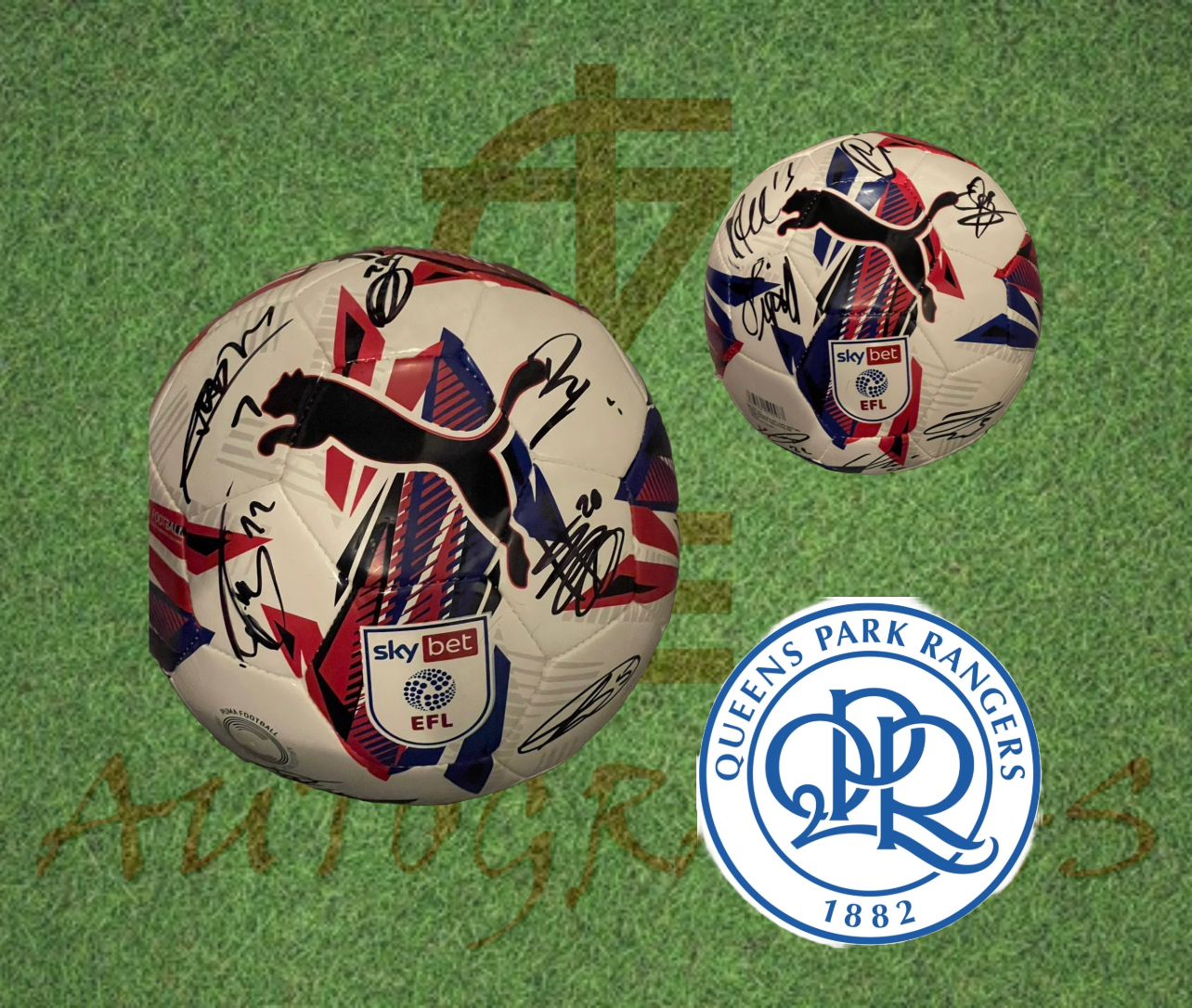 Queens Park Rangers Football Club Signed Replica EFL Football-ZCL Autographs-ZCL Autographs