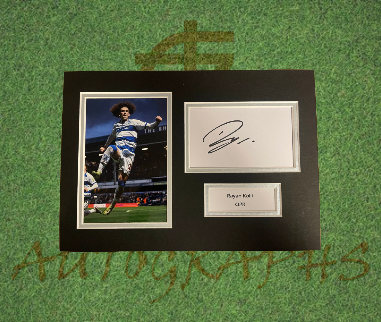 Rayan Kolli QPR Signed Presentation Mount Display-Signed Presentation Display-ZCL Autographs-ZCL Autographs