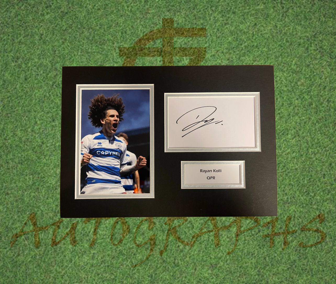 Rayan Kolli QPR Signed Presentation Mount Display-Signed Presentation Display-ZCL Autographs-ZCL Autographs