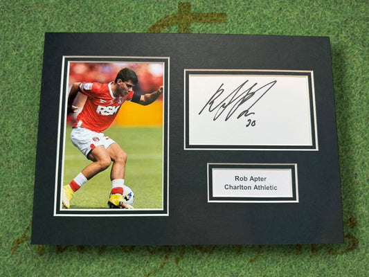 Rob Apter Charlton Athletic Signed Presentation Mount Display-ZCL Autographs