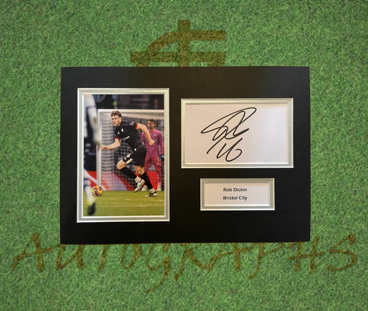 Rob Dickie Bristol City Signed Presentation Mount Display-Signed Presentation Display-ZCL Autographs-ZCL Autographs