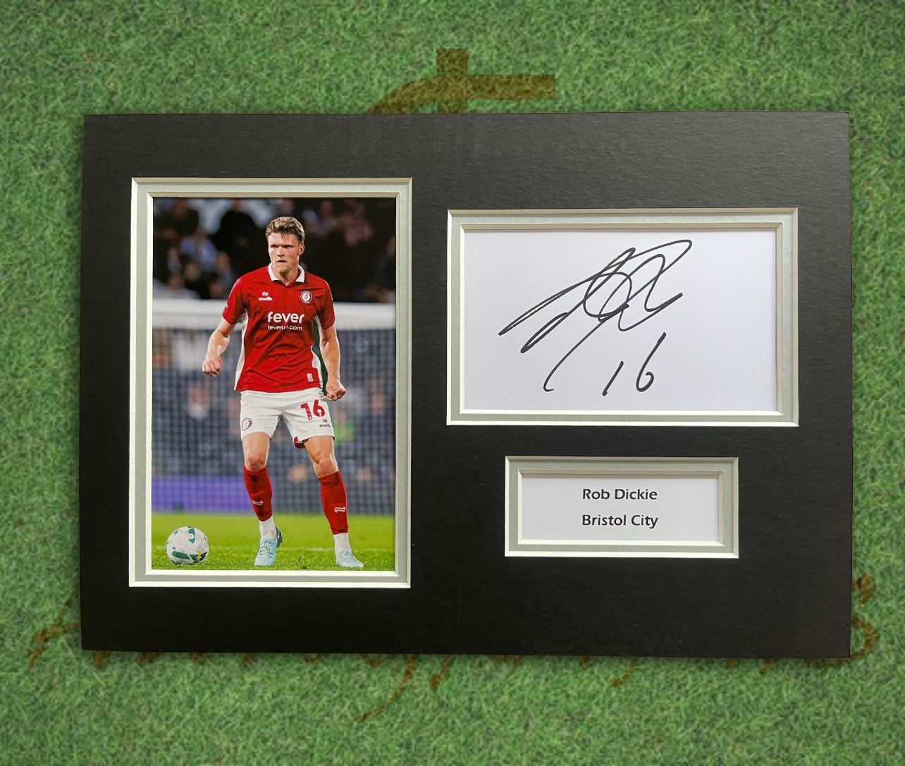 Rob Dickie Bristol City Signed Presentation Mount Display-Signed Presentation Display-ZCL Autographs-ZCL Autographs