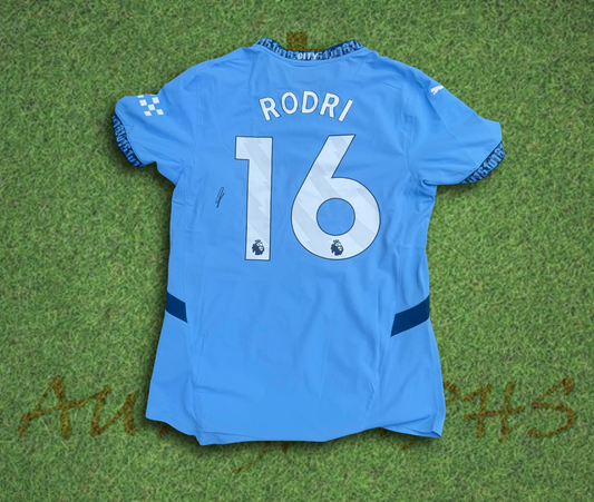 Rodri Manchester City Football Club Signed 2024/25 Home Shirt
