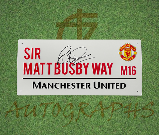 Ron Atkinson Signed Manchester United Street Sign-Signed Street Sign-ZCL Autographs-ZCL Autographs