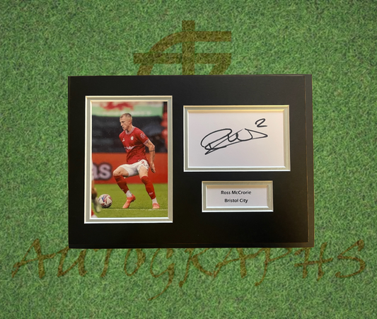 Ross McCrorie Bristol City Signed Presentation Mount Display-Signed Presentation Display-ZCL Autographs-ZCL Autographs