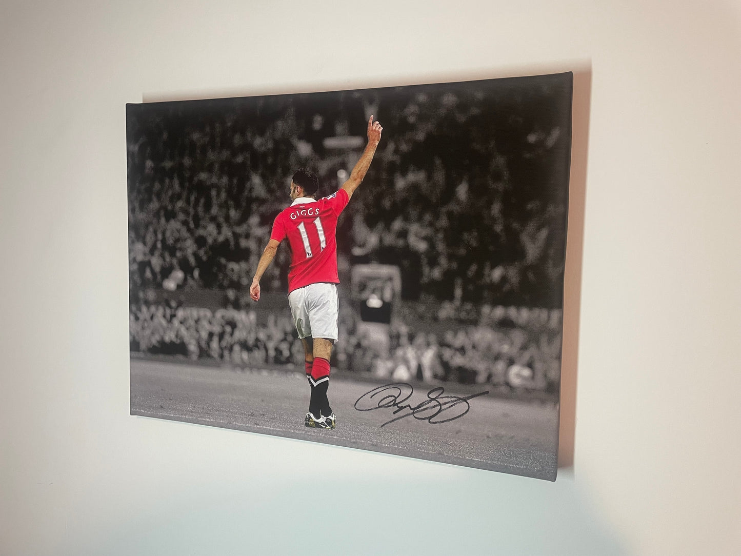 Ryan Giggs Signed Manchester United Iconic Canvas 16x12-ZCL Autographs-ZCL Autographs