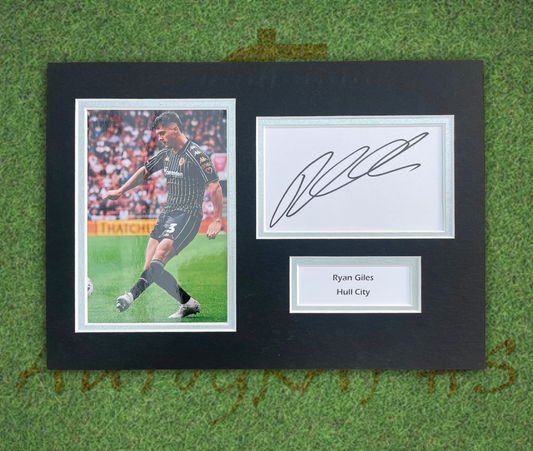 Ryan Giles Hull City Football Club Signed Presentation Mount Display-Signed Presentation Display-ZCL Autographs-ZCL Autographs