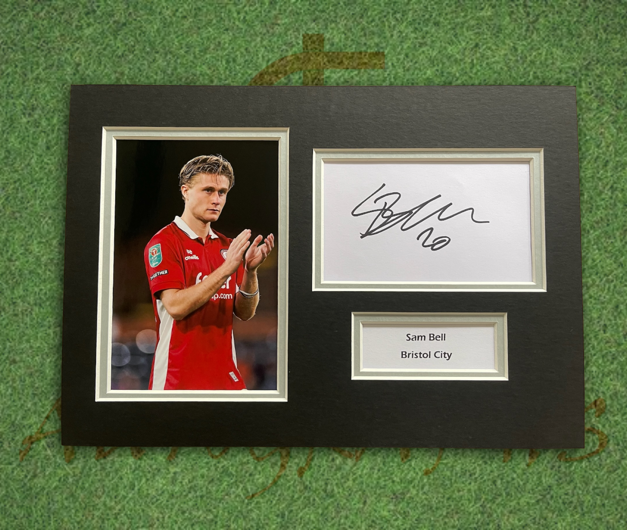 Sam Bell Bristol City Signed Presentation Mount Display-Signed Presentation Display-ZCL Autographs-2025/26-ZCL Autographs