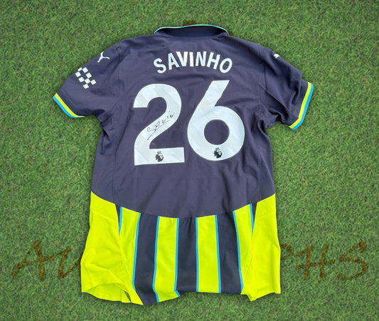 Savinho Manchester City Football Club Signed 2024/25 Away Shirt