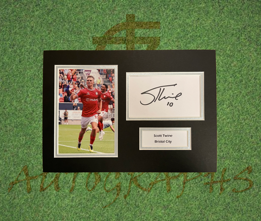 Scott Twine Bristol City Signed Presentation Mount Display-Signed Presentation Display-ZCL Autographs-ZCL Autographs
