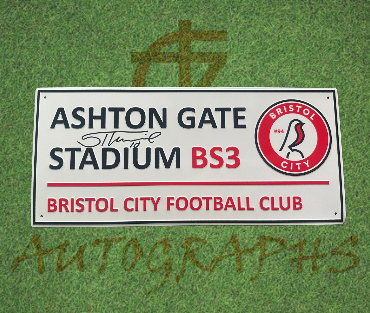 Scott Twine Signed Bristol City Street Sign-Signed Street Sign-ZCL Autographs-ZCL Autographs