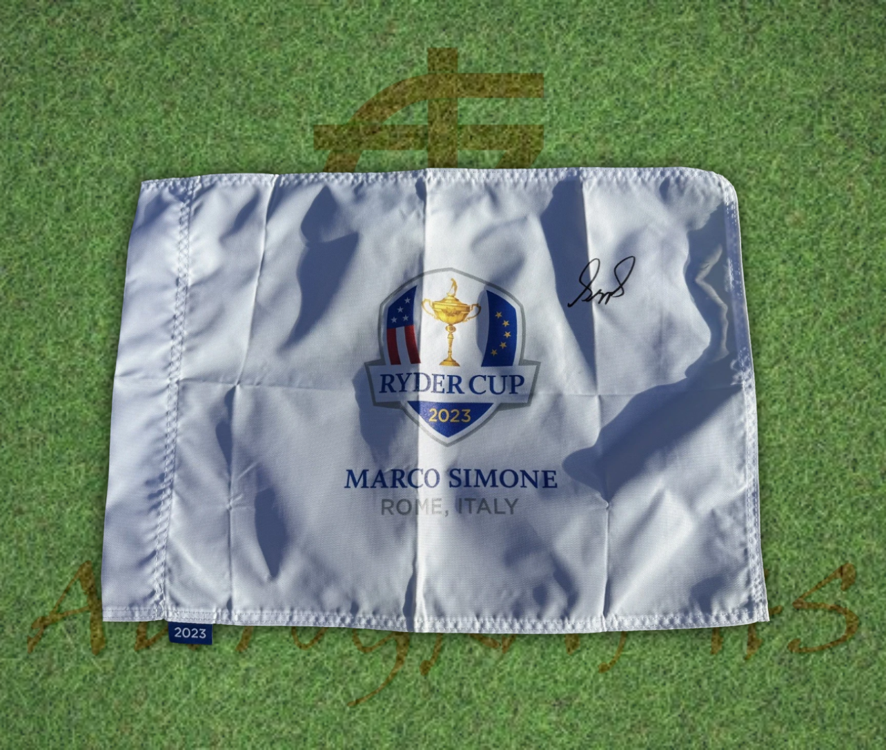 Sepp Straka Signed 2023 Ryder Cup Flag-ZCL Autographs-3-ZCL Autographs