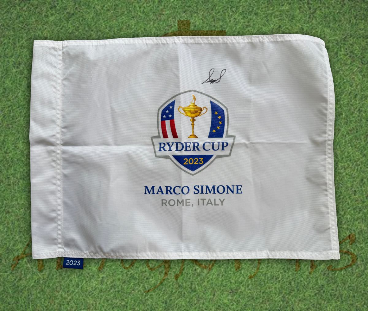 Sepp Straka Signed 2023 Ryder Cup Flag 4