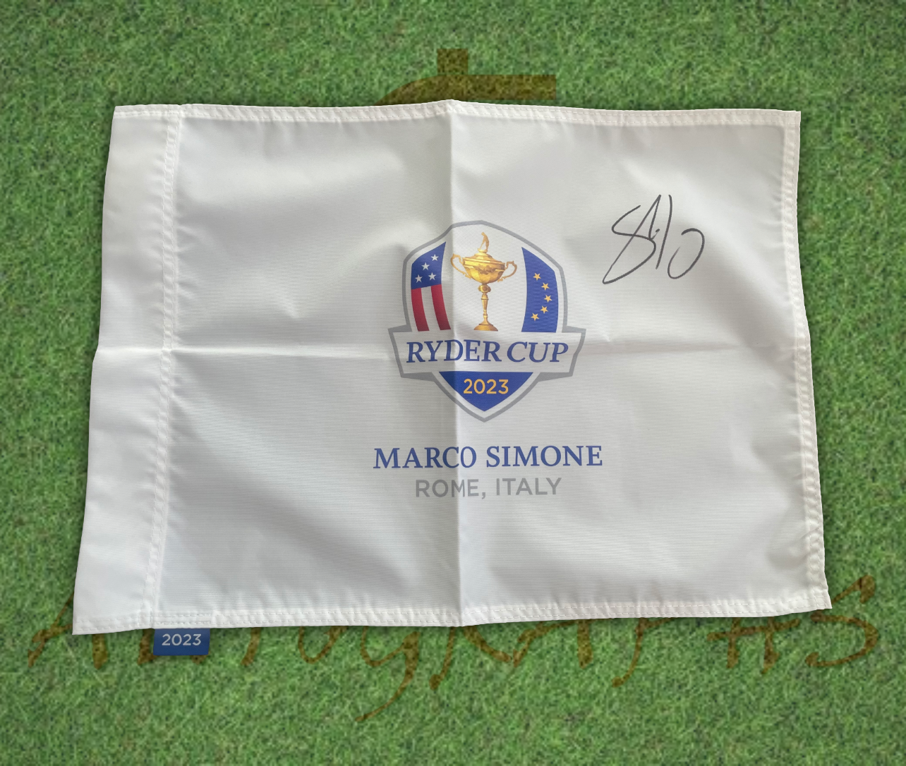Shane Lowry Signed 2023 Ryder Cup Flag-ZCL Autographs-1-ZCL Autographs