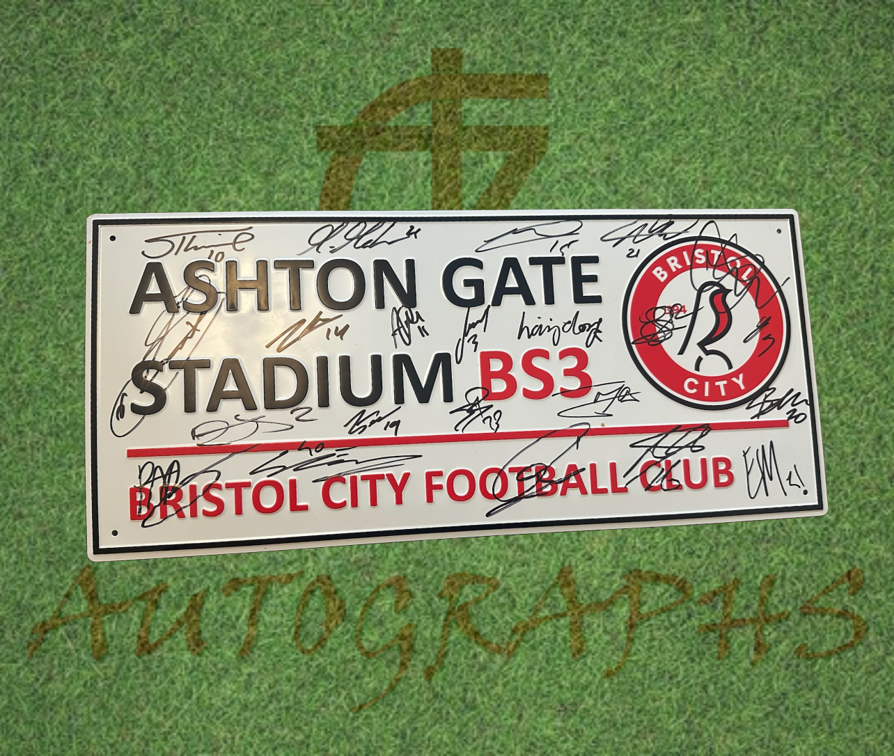 Signed Bristol City 2024/25 Squad Signed Street Sign