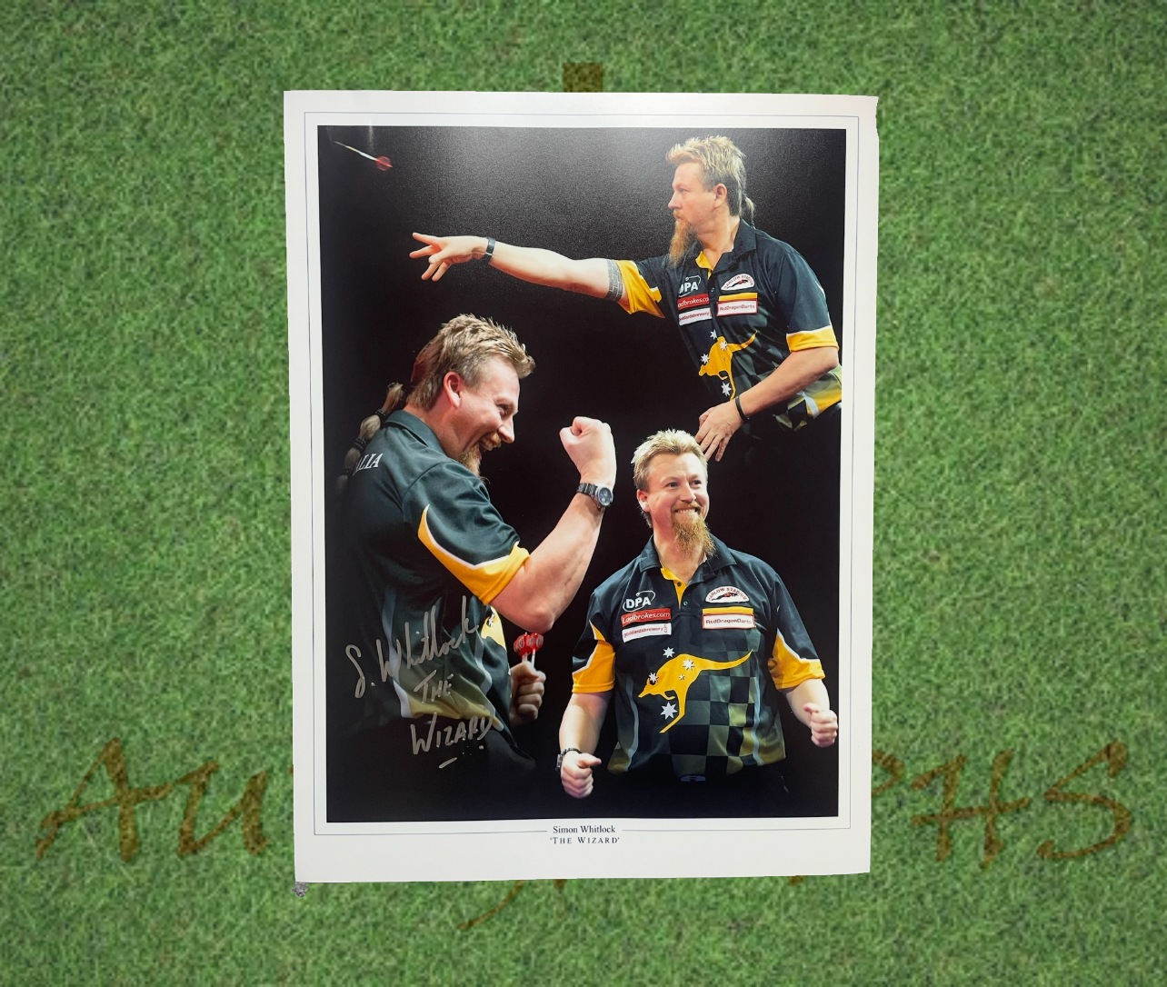 Simon The Wizard Whitlock Signed 16x12 Darts Photo-Signed Photo-ZCL Autographs-ZCL Autographs