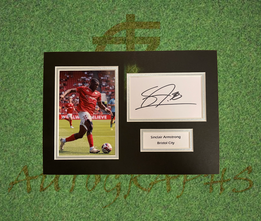 Sinclair Armstrong Bristol City Signed Presentation Mount Display-Signed Presentation Display-ZCL Autographs-ZCL Autographs