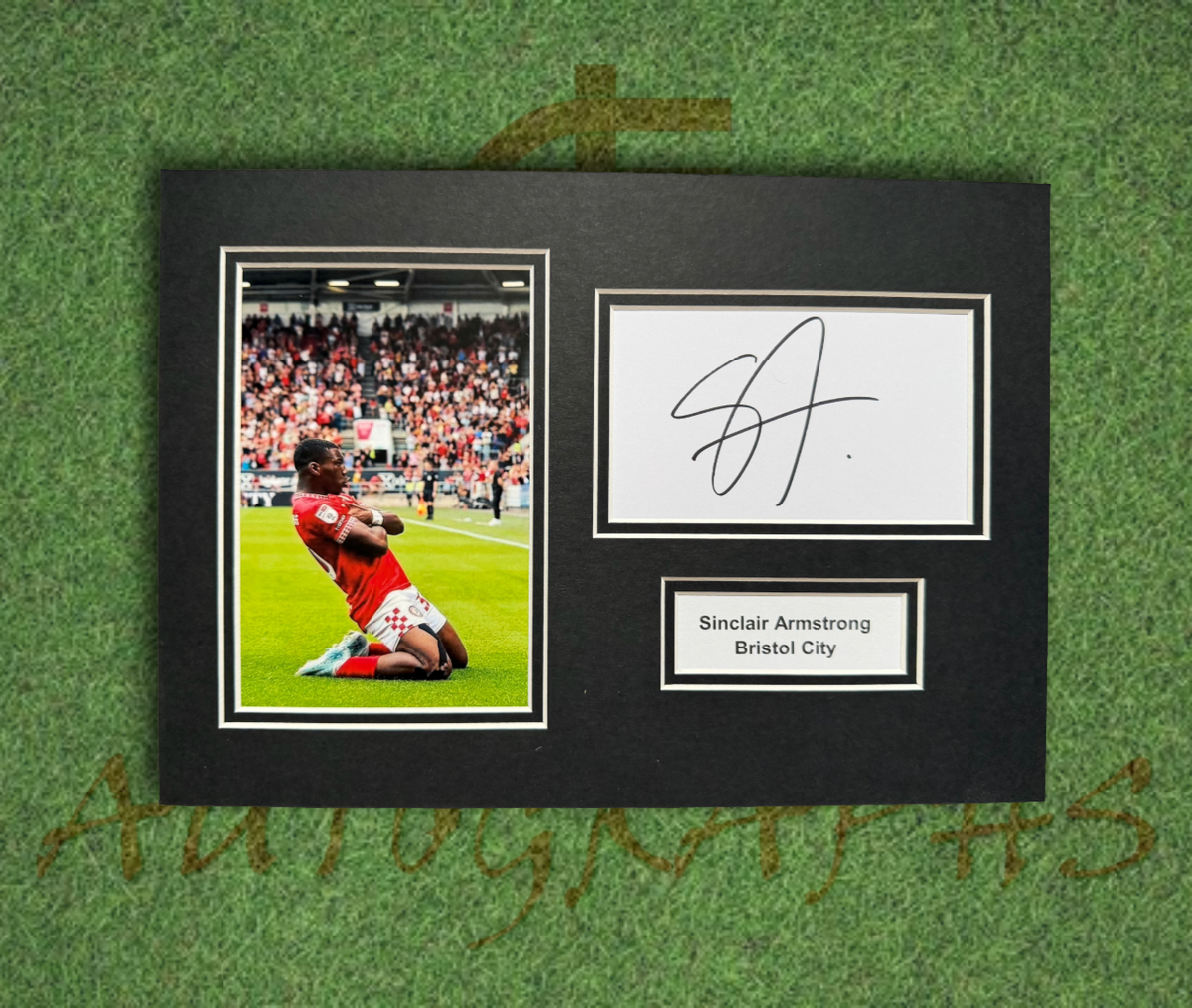 Sinclair Armstrong Bristol City Signed Presentation Mount Display-ZCL Autographs